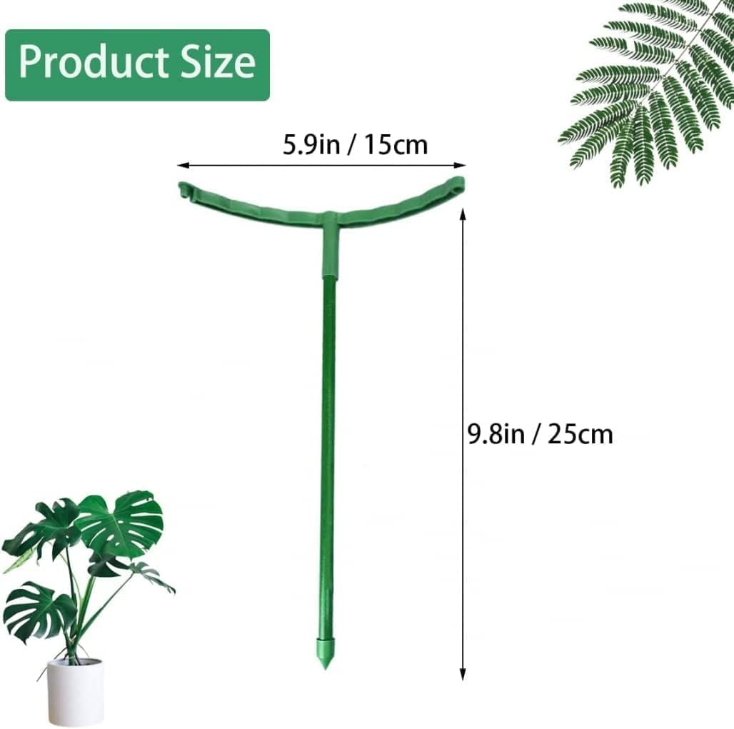 Dolemay 12 Pieces Plant Support Stakes,Half round Plant Support Ring Plastic Plant Cage,Garden Plant Border Support,Green Plant Cage Holder,Flower Pot Climbing Trellis for Vegetables Potted Plant image number 6