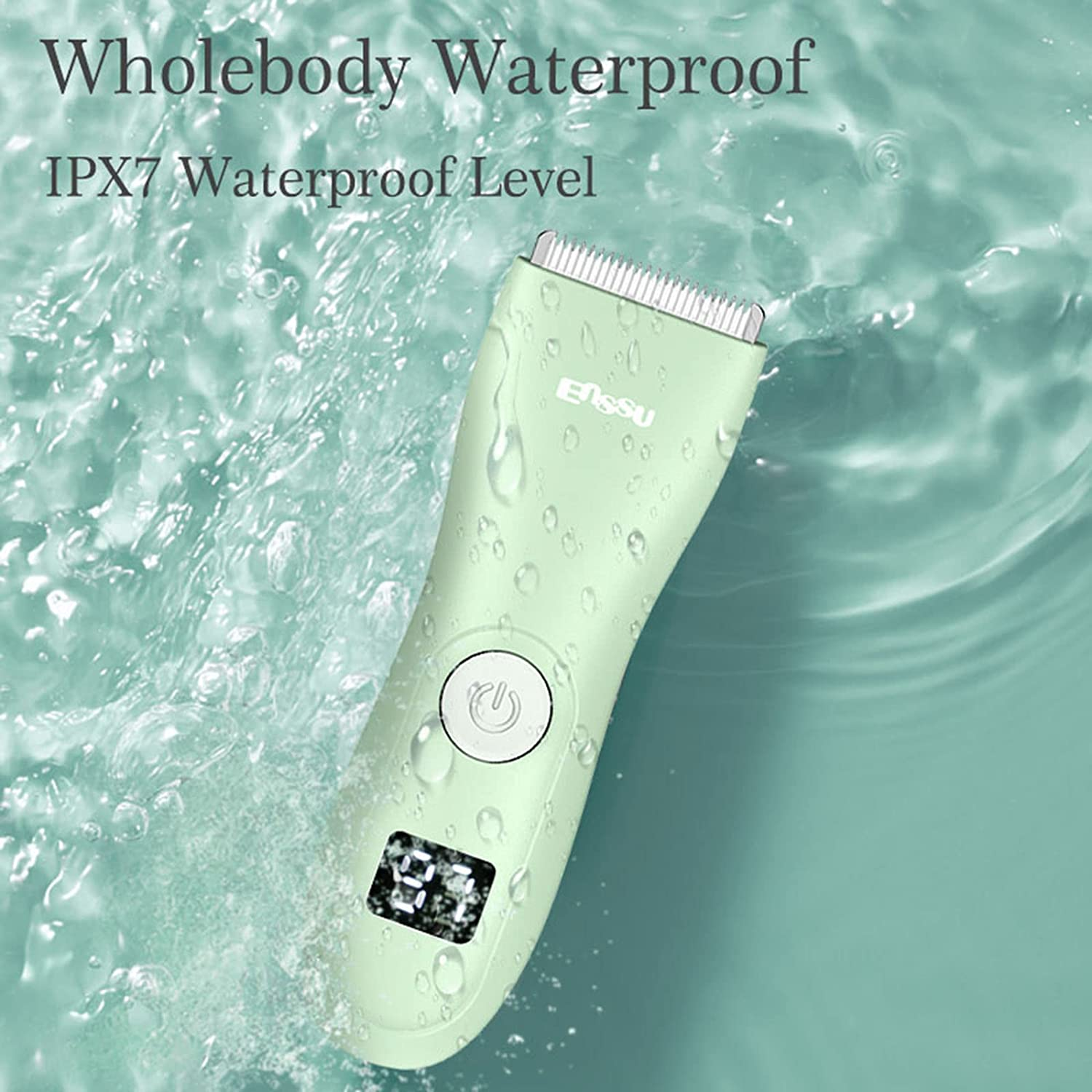 Baby Hair Clipper, Quiet Kid Hair Clipper with Safe Ceramic Blade & LCD Power Display, Professional Hair Trimmer for Kids Waterproof Rechargeable Haircut Kit for Toddler Children, 1 Hour Fast Charge