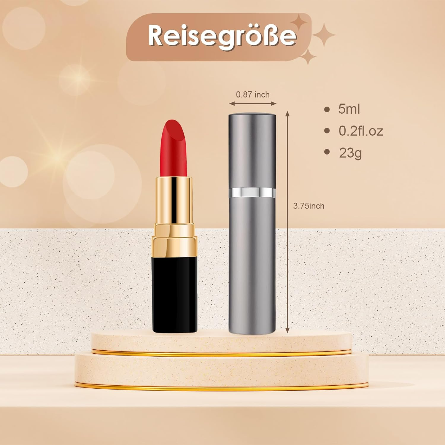 JOOMOKO 5 Ml Perfume Filler Refillable Perfume Atomiser for on the Go Filling Technology without Funnel Empty Perfume Atomiser Spray Bottle for Travel on the Go (Grey) image number 3