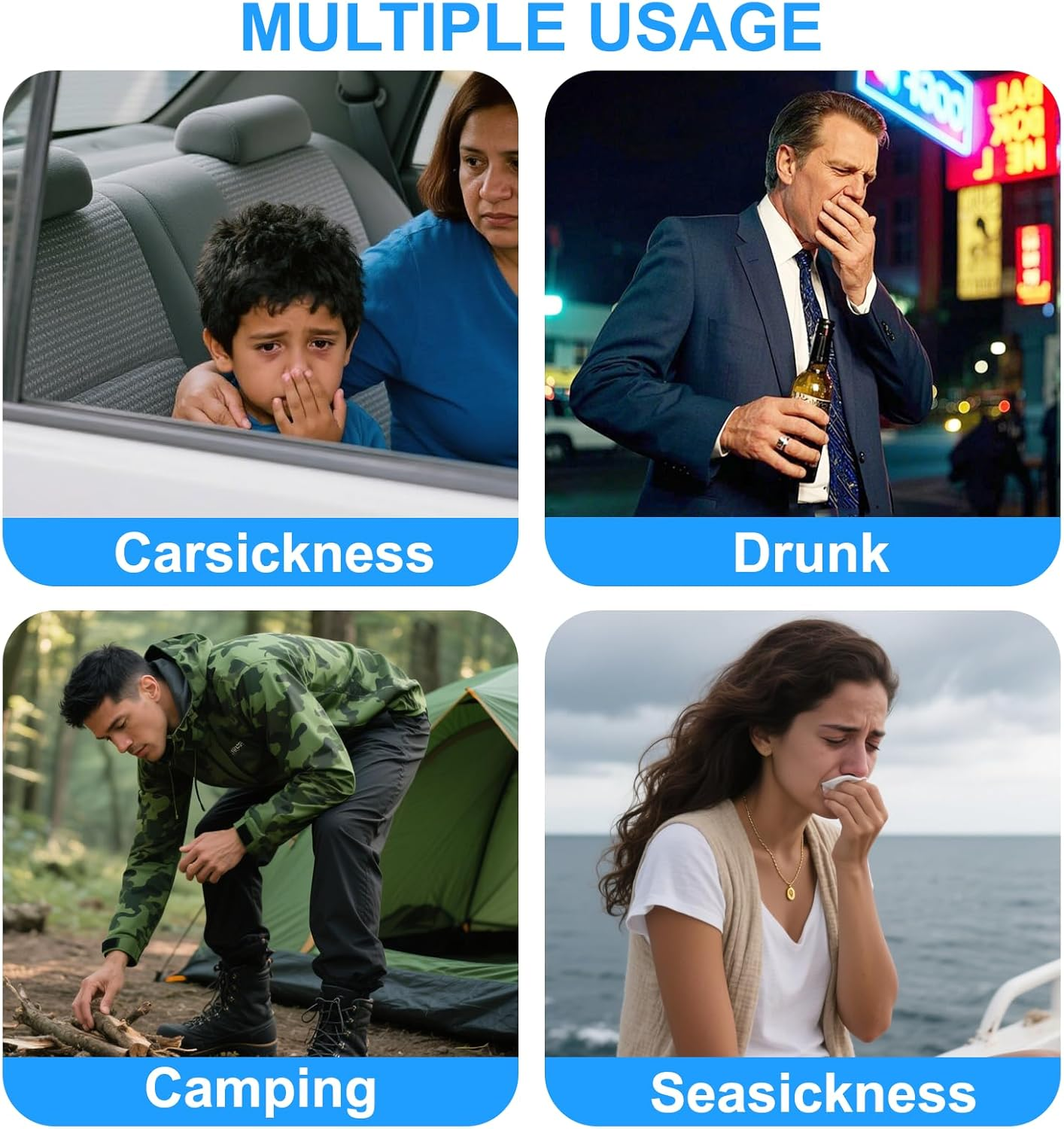 ROOBUCK 30 Pack Disposable Vomit Bags &ndash; 1000Ml Emesis Bag, Leak-Proof and Odor Control for Travel, Car, Motion Sickness, and Emergency Use image number 5