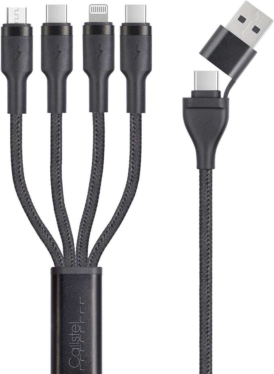 Callstel 8In1 Charging Cable: 8In1 Charge/Data Cable USB-C/A to Usb-C/Micro Usb/Lightning 60W, 30 Cm (Android Charging Cable, Charging Cable Iphone and Samsung, Hub) image number 2