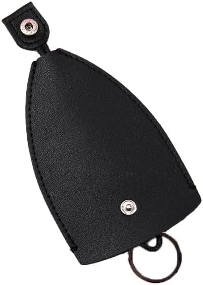 Elegant PU Leather Key Organizer Pouch - Pull Strap Key Holder Bag - Compact Storage for House and Car Keys - Durable Ring Design for Easy Accessibility