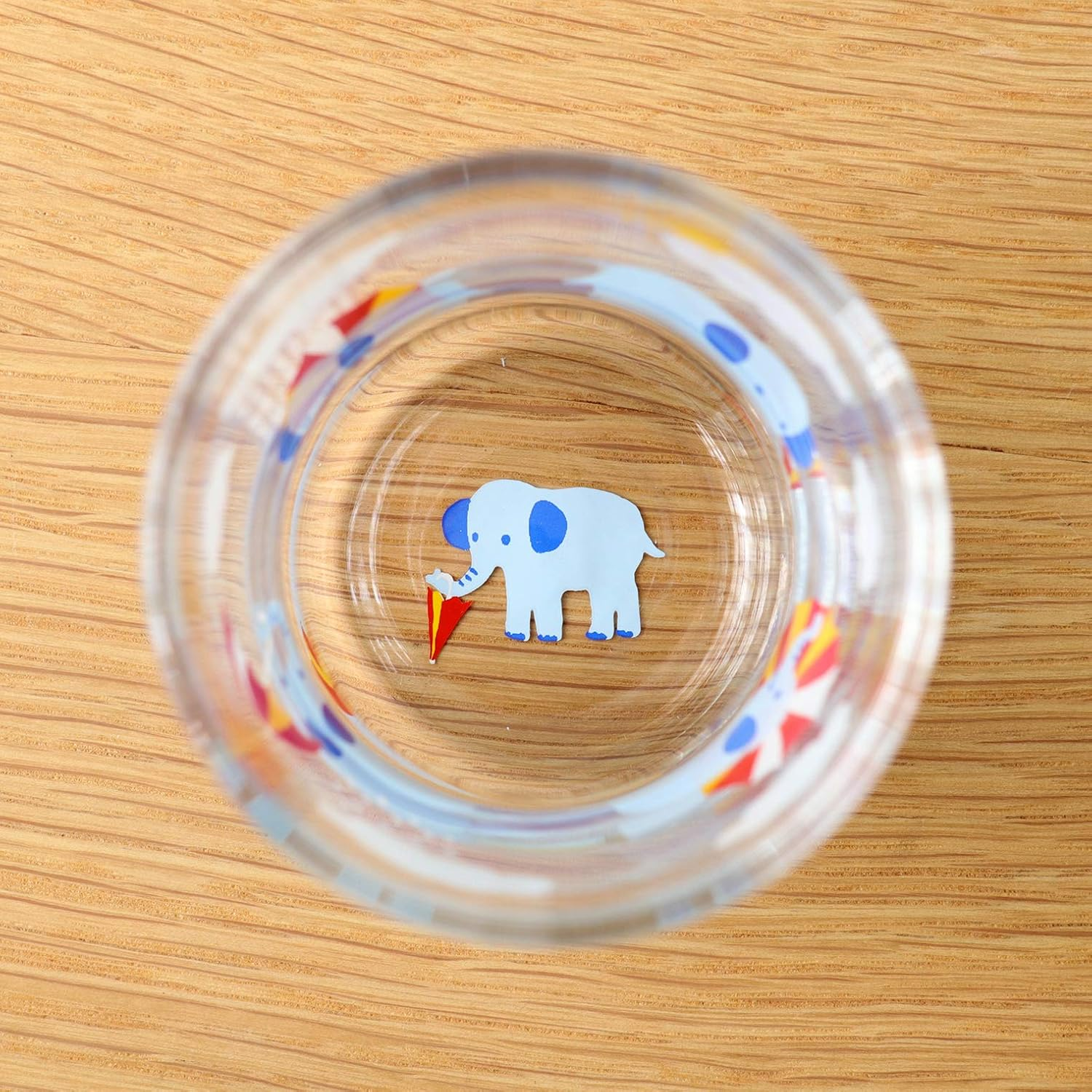 ADERIA 6077 6077 Tsuyoko Glass Hide and Seek Cup, Elephant, 4.1 Fl Oz (130 Ml), Made in Japan, Gift Box, Wedding, Celebration, Stylish, Gift, Glass Pair, Birthday, Women, Tumbler, 600Th Birthday, image number 1