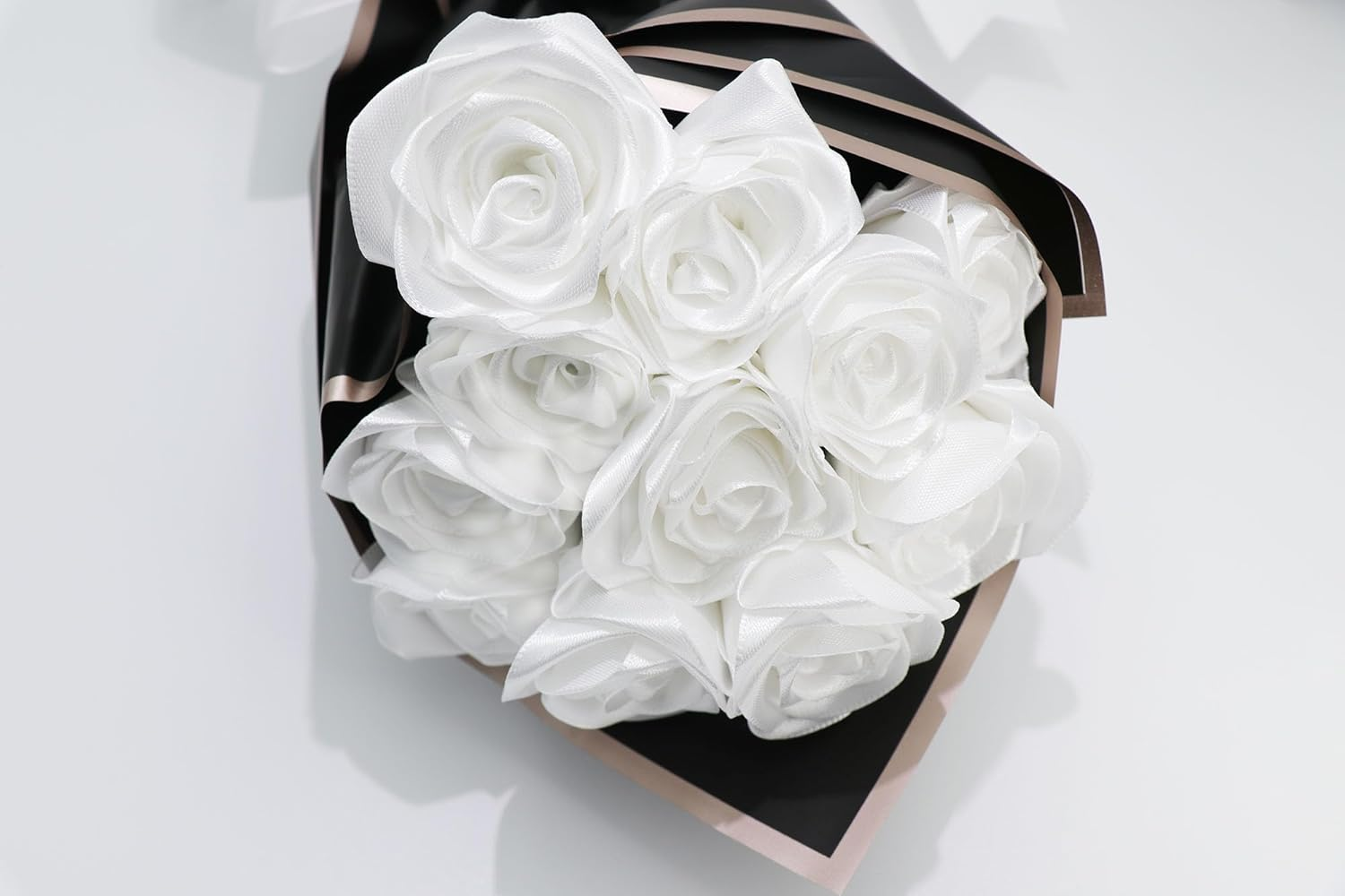 GROWDXZ White Ribbon 1-1/2 Inch Satin Ribbon Single Face Fabric Ribbon for Gift Wrapping, Roses Making, Bows, Flower Bouquet, Handmade Crafts, Birthday Wedding Party Decoration 50 Yards image number 1