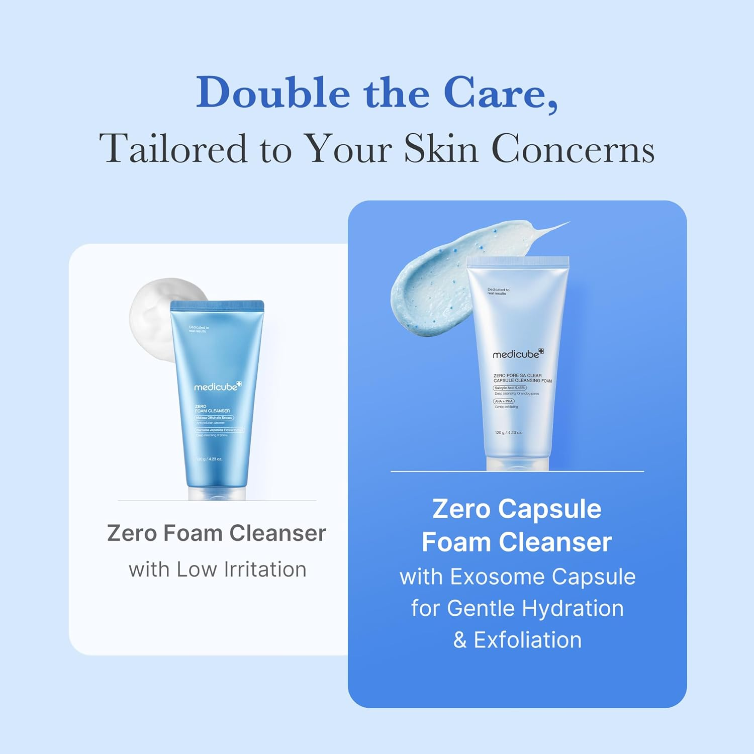 Medicube Zero Pore Clear Blue Capsule Facial Cleanser for Skin Texture, Blackhead & Pore Care | AHA, BHA & PHA for Double Cleansing, Daily Gentle Face Wash, Korean Skincare | 120G / 4.23 Oz image number 2