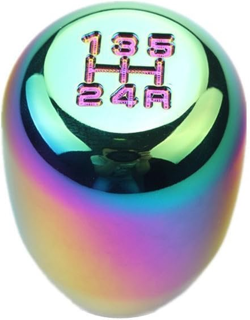 DEWHEL 5 Speed Manual Shift Knob M12X1.25 Screw on Aluminum for Subaru Toyota Scion Black