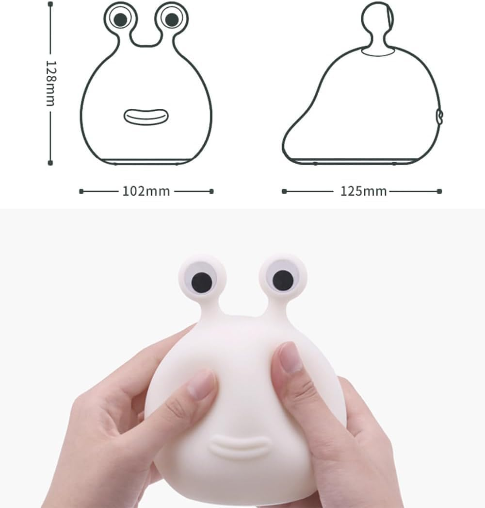 Slug Bug Light, Funny Slug Light, Cute Night Light for Kids, Rechargeable USB Silicone Timing Touch Decorative Table Light image number 4