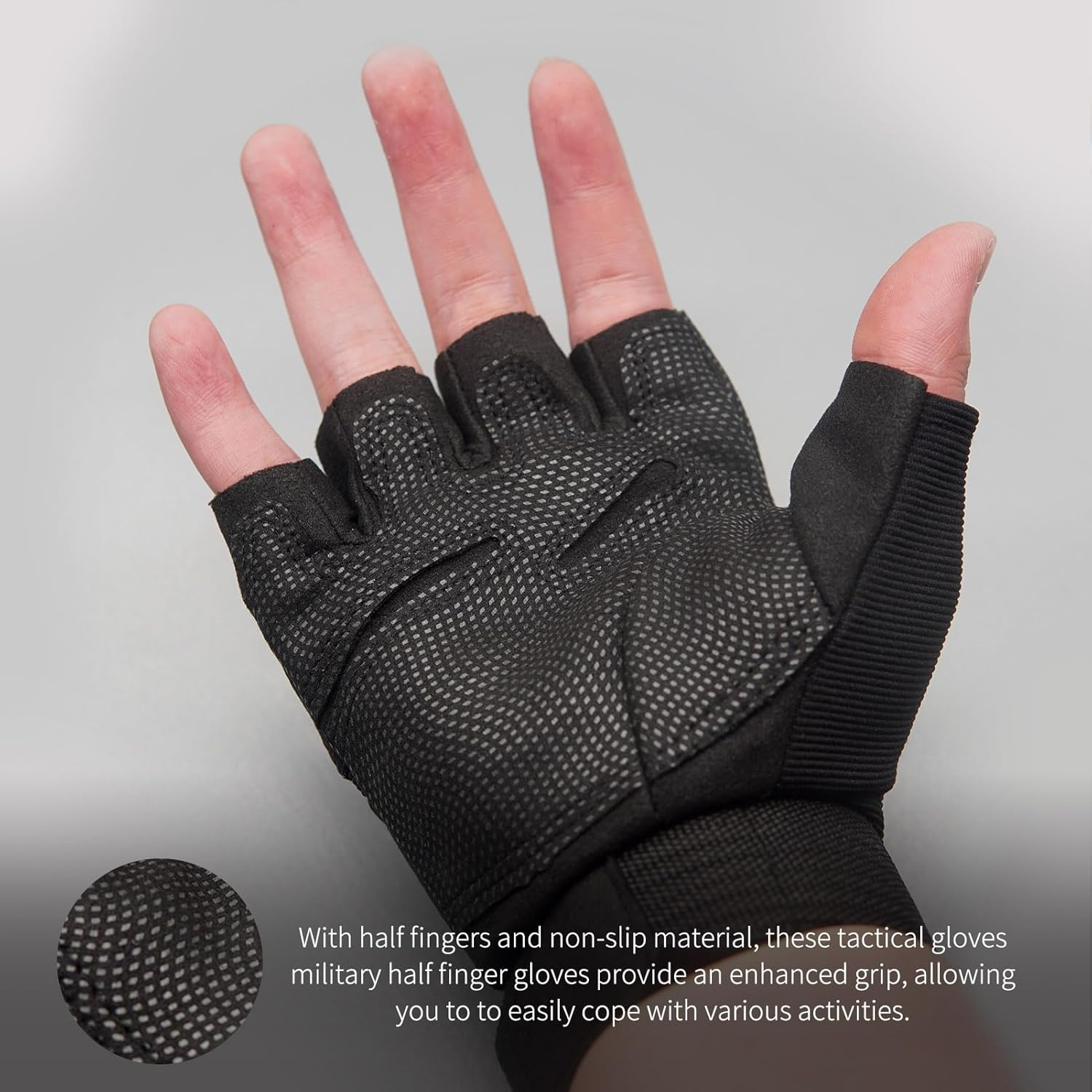 Fingerless Tactical Gloves Half Finger Men'S Airsoft Gloves for Men and Women, Tactical Gloves Fingerless for Motorcycle, Bike, Hunting, Hiking, Outdoor Sports