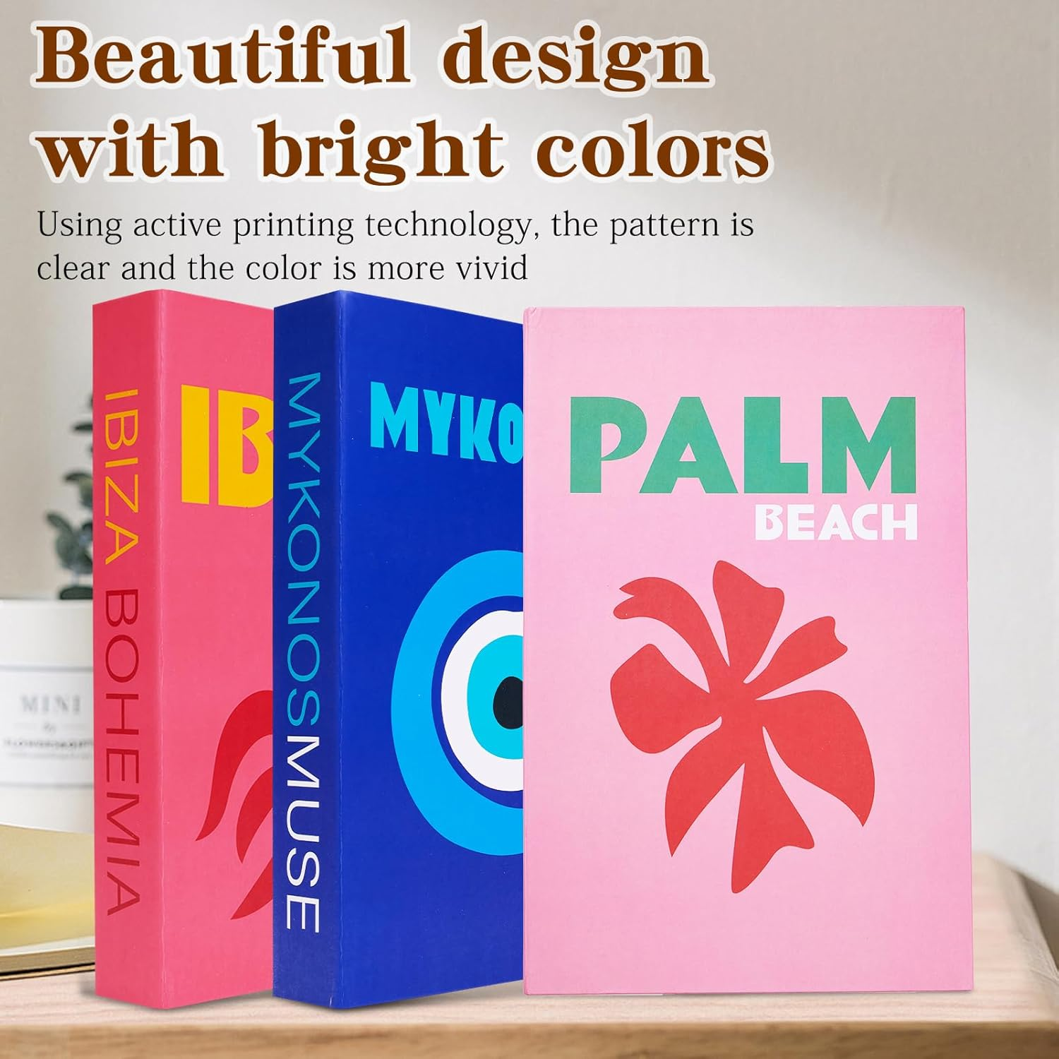 8 Pack Coffee Table Books Decor | Beautiful Decorative Books for Home | Vintage Style Book Set | Perfect for Styling Shelves & Coffee Tables Set