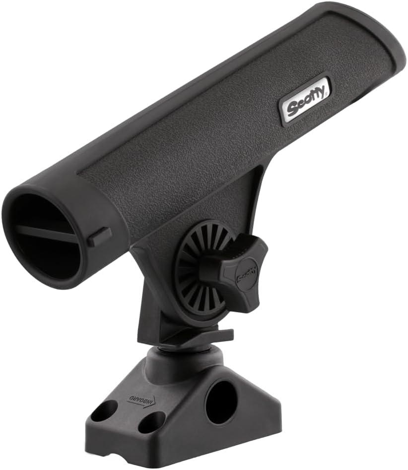 Scotty #350-BK Rodmaster II Rod Holder Black with 241 Side Deck Mount, Small image number 1