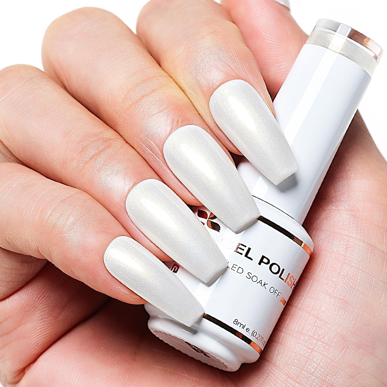 Nicedeco Hema Free Gel Nail Polish Cruelty Free Vegan 1 Pcs 15Ml Pearlescent Gel Polish Soak off LED U V Gel for Nail Art Manicure Salon DIY - 001