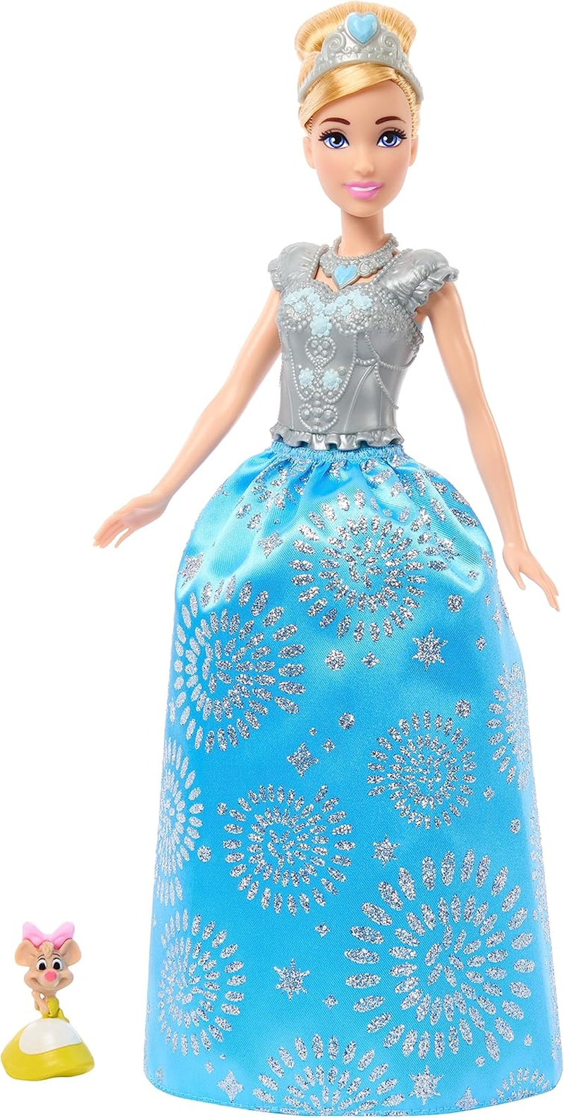 Mattel Disney Princess Toys, Cinderella Fashion Doll and Friend with 12 Surprise Fashions and Accessories, Inspired by the Disney Movie, Gifts for Kids image number 3