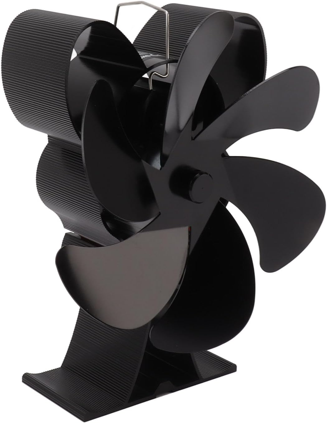 6 Blades Heat Powered Stove Fan Black Wooden Range Hood Fan Cooktop Fan for Melt, Fanner for Lt420, Fireplace Fans image number 2