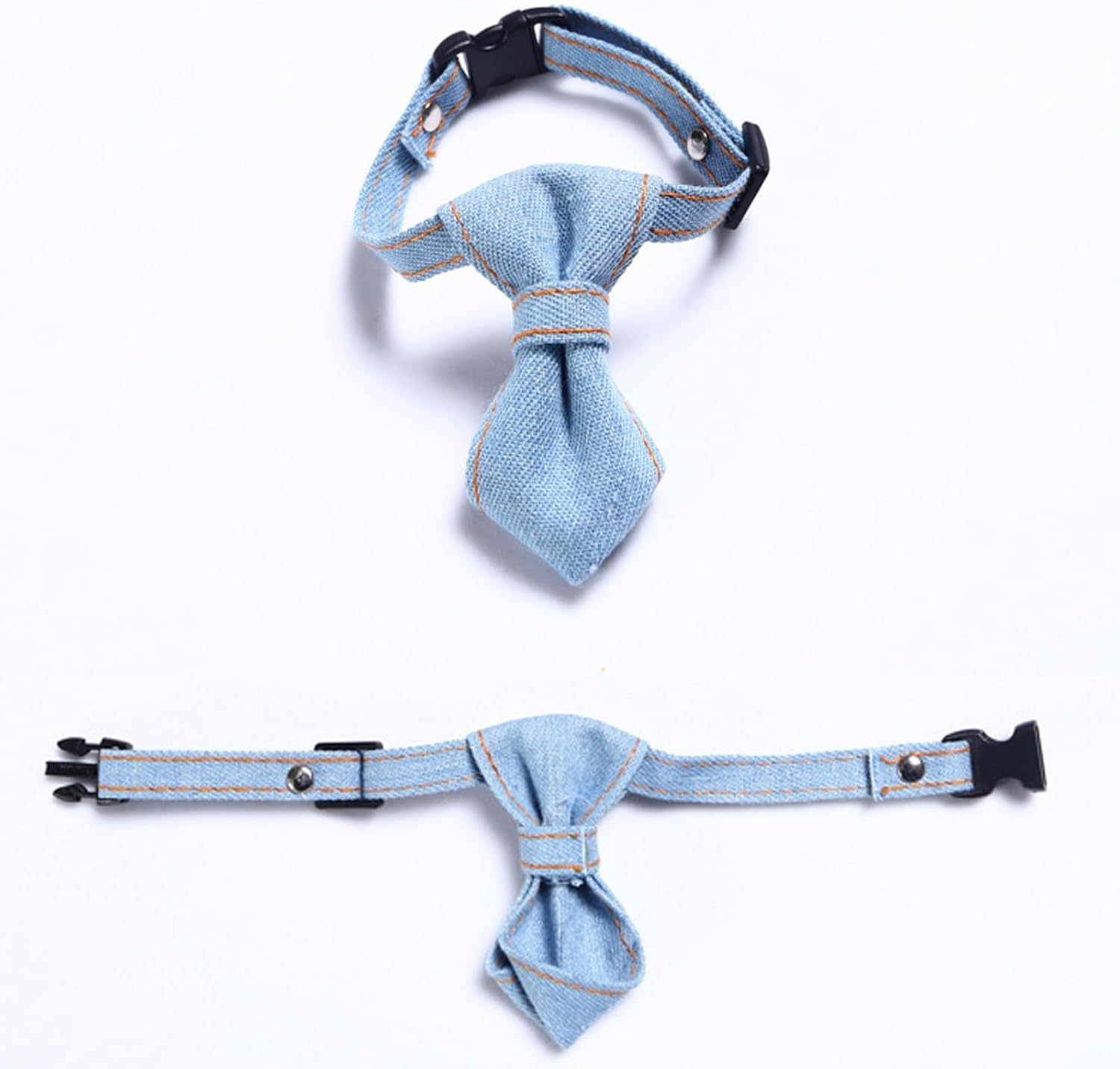 Lopsity Dog Collar Bow Tie Cat Dog Neck Ring Strap Adjustable Buckle Closure for Kitten Puppy and Small Pets (Blue) image number 3