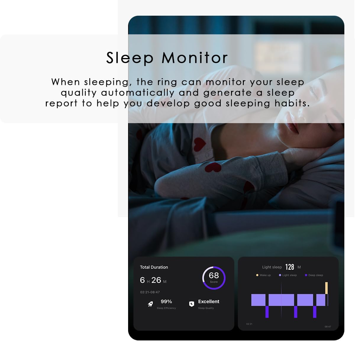 Forge Arcus Stainless Steel Smart Ring (Black, 12) image number 3
