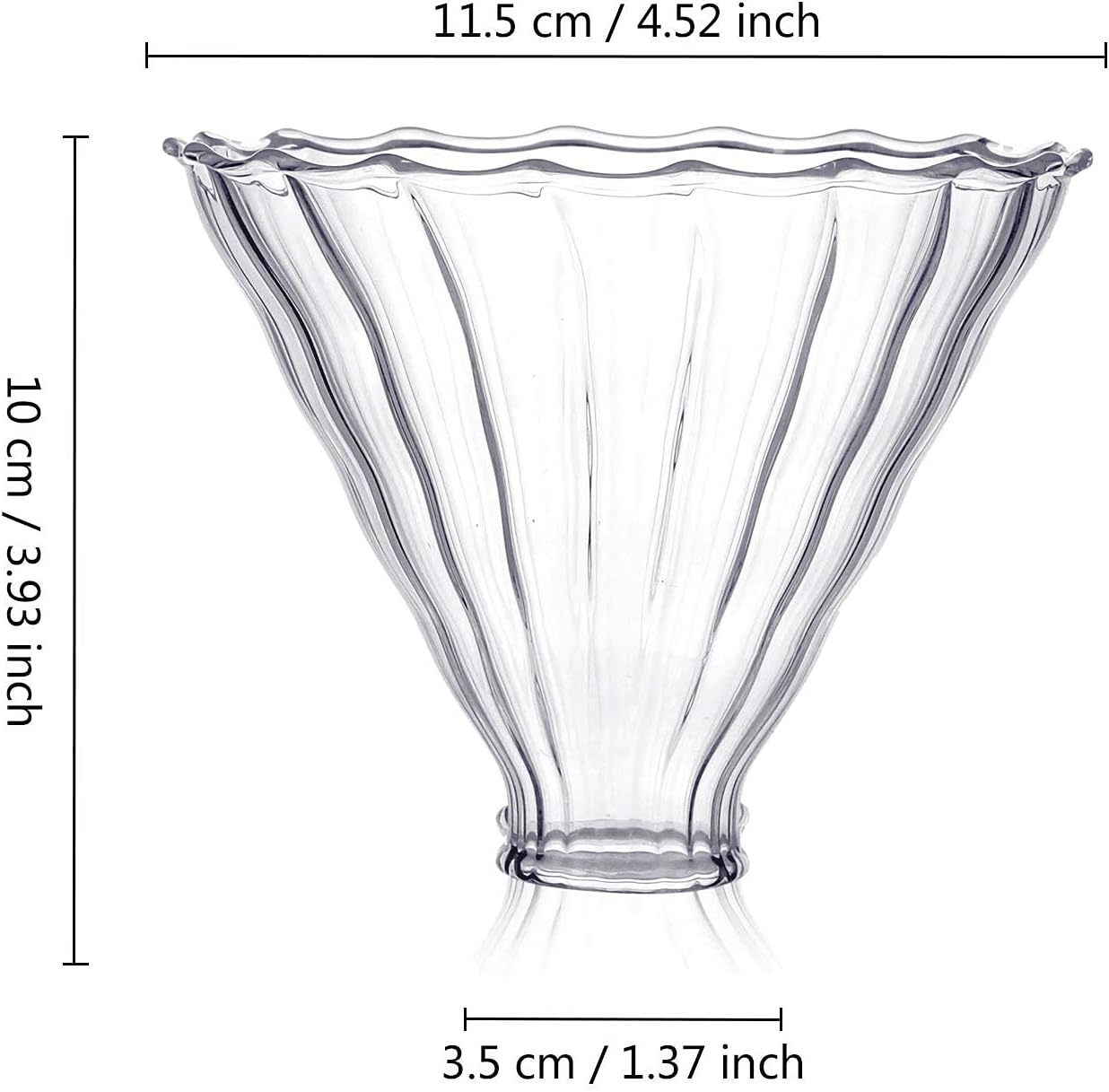 Glass Coffee Dripper, V60 Pour over Coffee Dripper with Bamboo Wood Base, Slow Brewing Accessories for Home Cafe Restaurants, 1-4 Cups image number 1