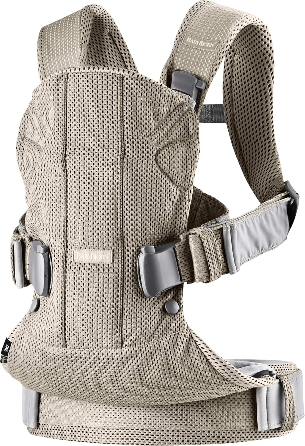 BABYBJ&Ouml;RN New Baby Carrier One Air 2019 Edition, Mesh, Greige - Pearly Pink image number 5