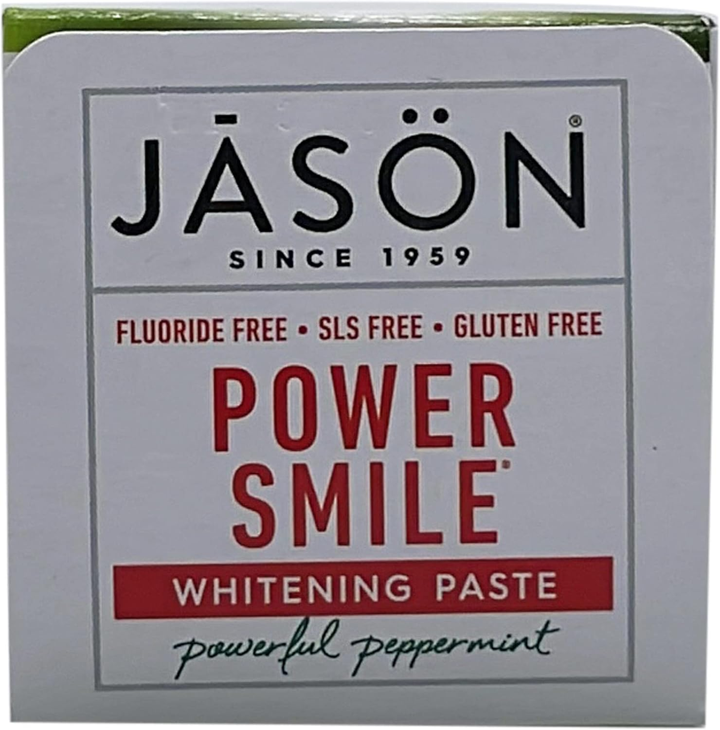 JASON Natural Products - Powersmile Fluoride Free Whitening Toothpaste Powerful Peppermint - 6 Oz.