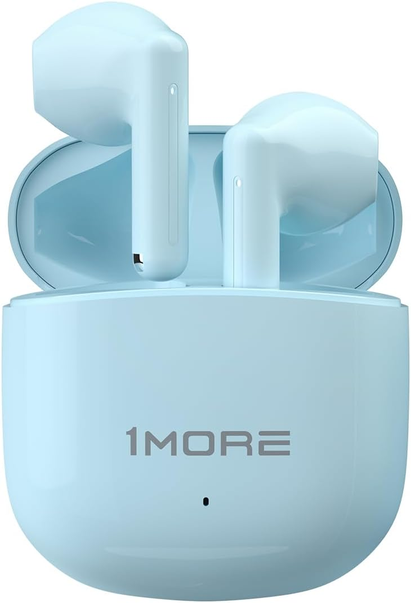 1MORE Q10 Wireless Earbuds, Bluetooth 5.3 Half In-Ear Lightweight Ear Buds, Comfort Fit, Deep Bass Stereo Headphones with Dual Mics, 26H Playtime, One Step-Pairing, IPX4 Waterproof Earphones (White)