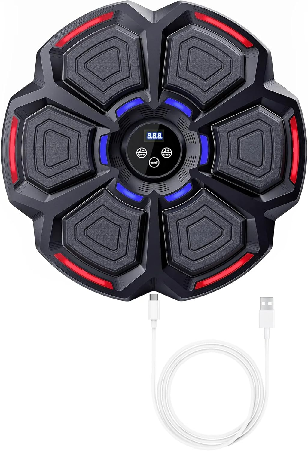 Music Boxing Machine, Wall Mounted Boxing Target,Smart LED Boxing Training Punching Equipment with Bluetooth Boxing Gloves for Home Workout Training image number 5