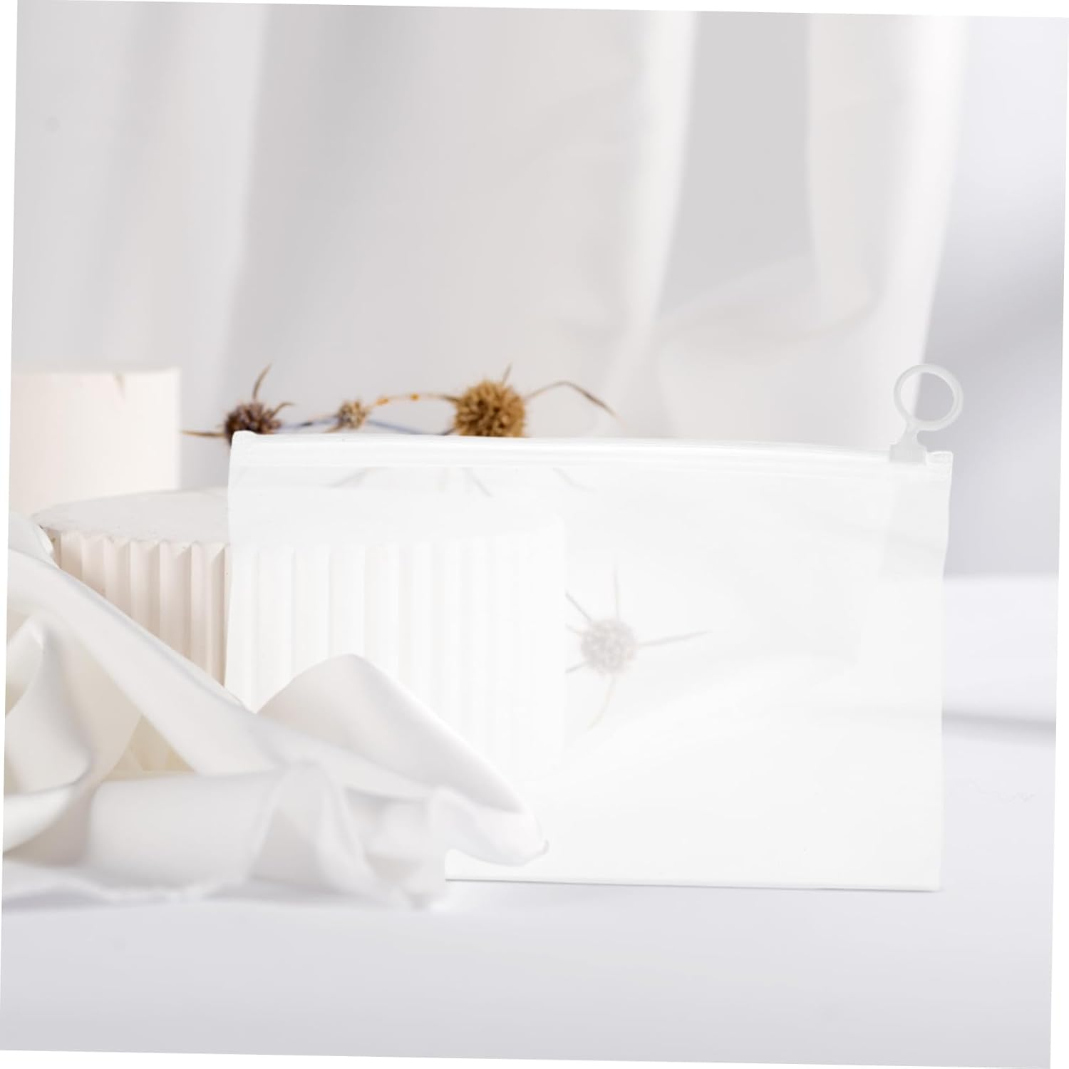 Hohopeti 50Pcs Small Zippered Makeup Bags for Women Frosted Pouches for Organizing Cosmetics and Underwear Lightweight Travel Friendly Design for Quick Access and Stylish Storage image number 4