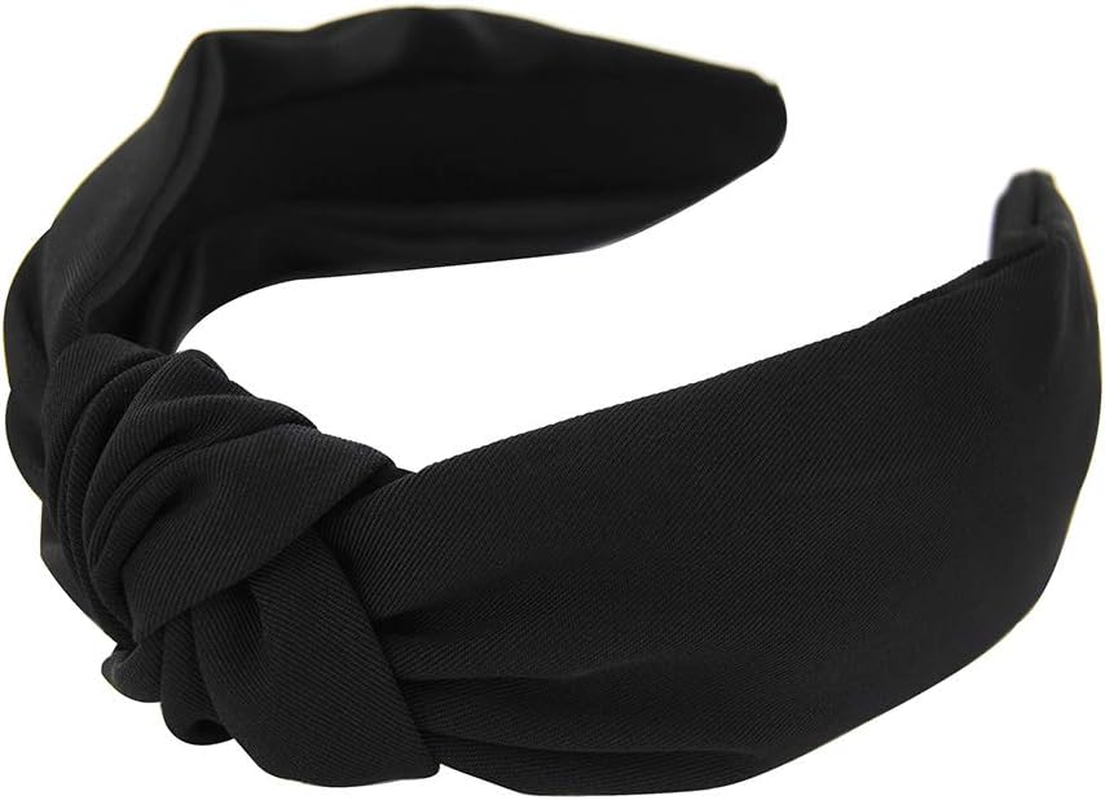 Axy HR35 Fabric Headband with Knot Vintage Beautiful Headband Hair Accessories Light Grey