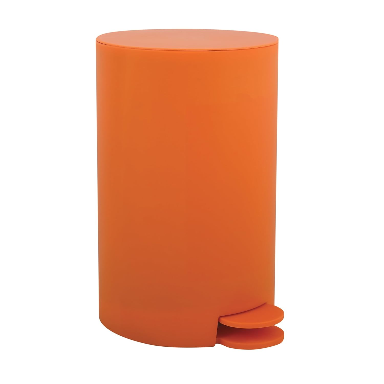 MSV Osaki Cosmetic Bin, Pedal Bin, 3 Litres, with Removable Inner Bin, Orange