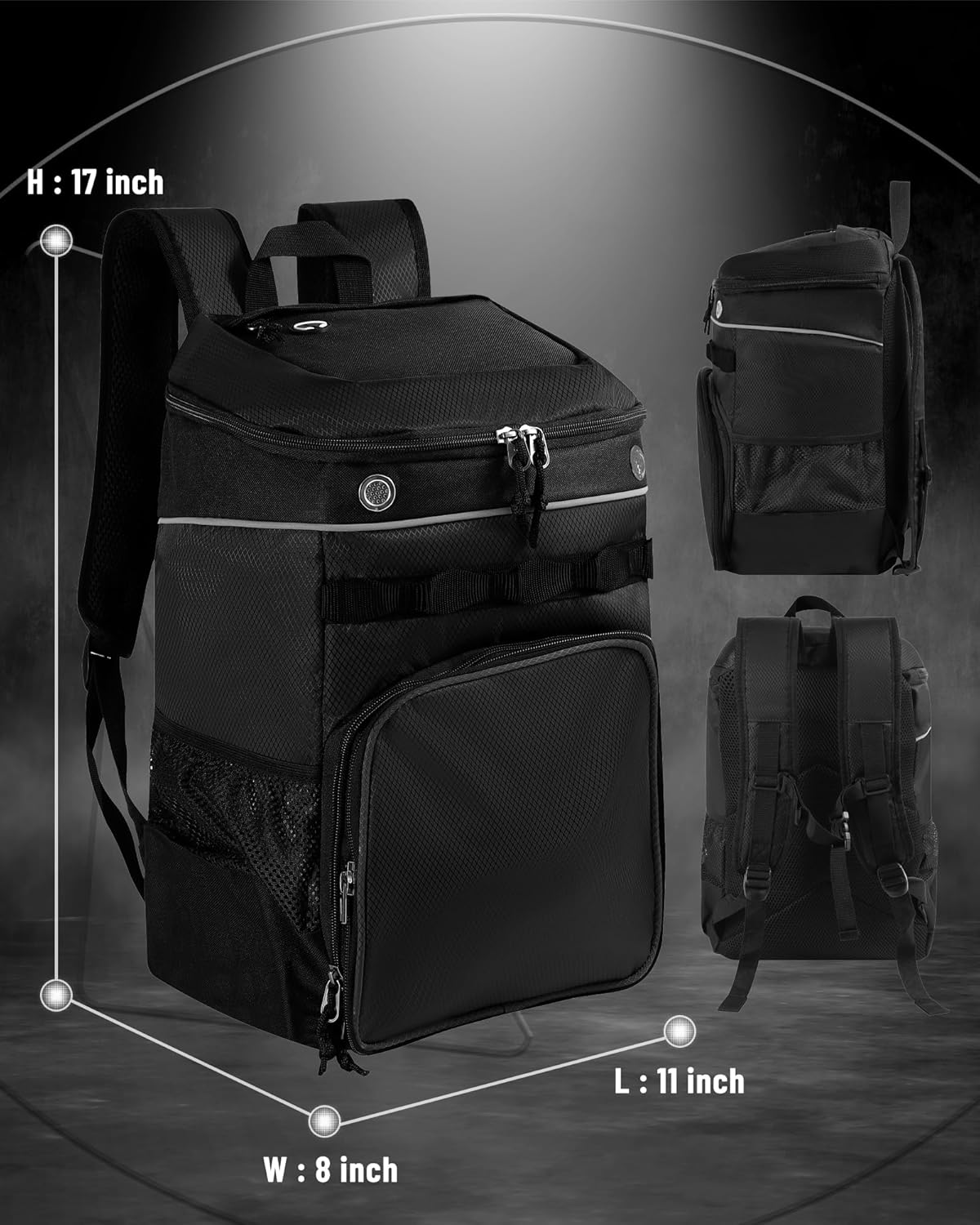 Large Basketball Bag Backpack for Men Women Kids Basketball Bookbag with Ball Compartment Shoes Bag 35L Capacity Boys Girls Soccer Ball Bag Gym Backpack Fit Volleyball Football Sports Travel School image number 6