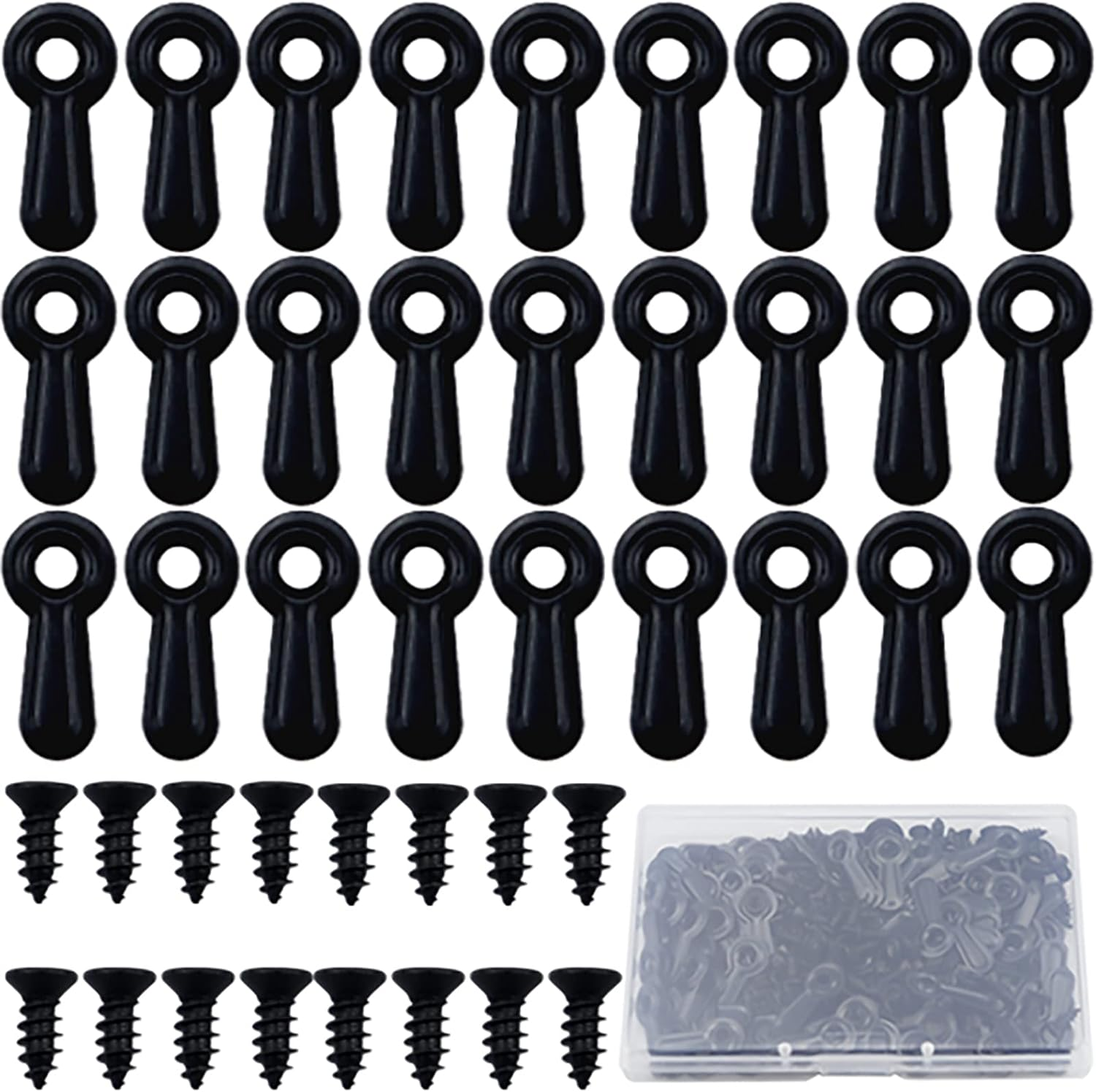 Picture Frame Turn Button Fasteners Set - 100 Pieces Picture Frame Hardware Backing Clips Photo Frame Hardware Clips with 100 Pieces Screws for Craft, Hanging Pictures, Photos image number 6