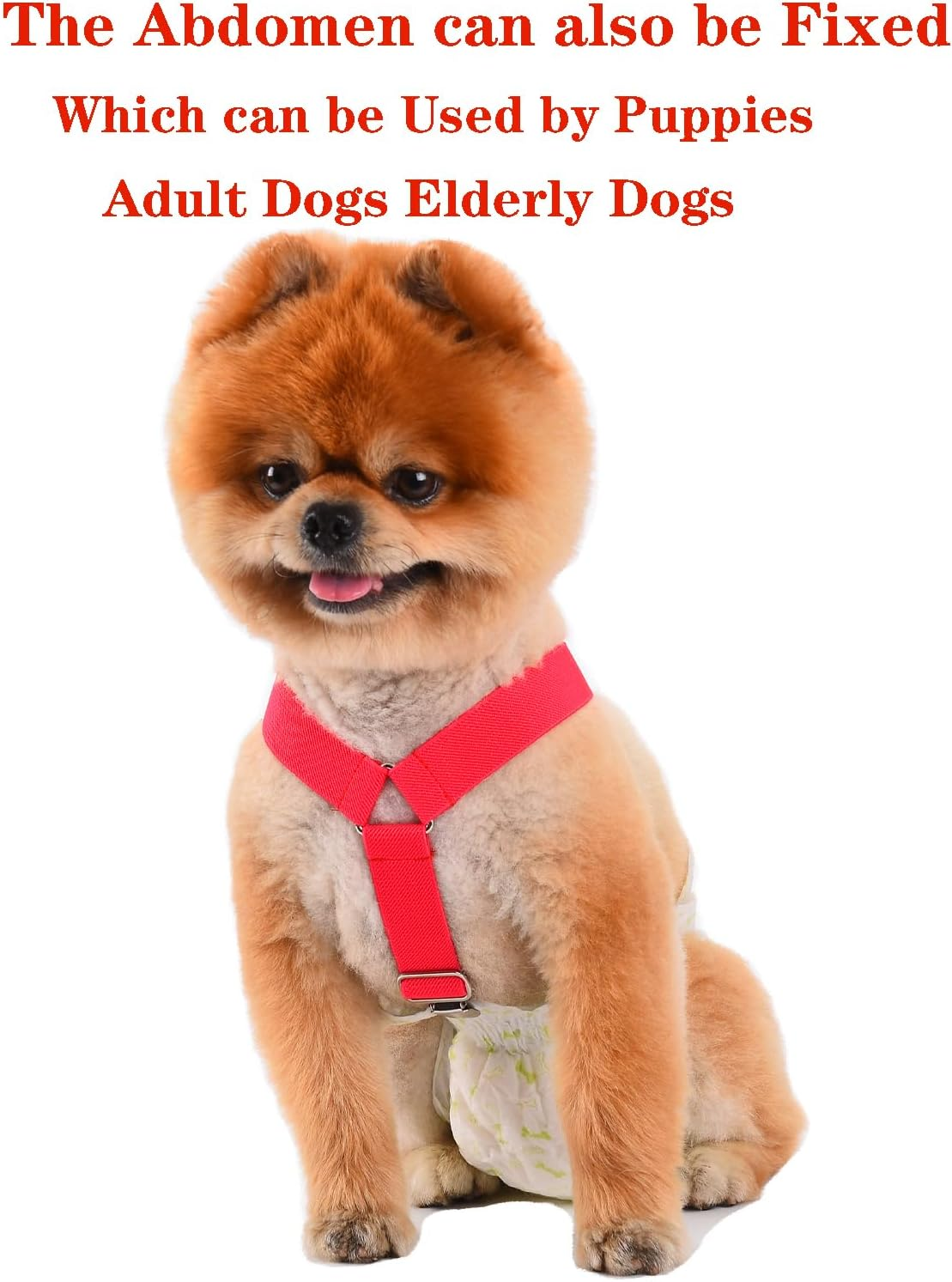 4 Pcs Dog Diaper Suspenders | Cat Suspenders | Female Male Dog Skirt Dress & Diaper Keeper | for Small Medium and Large Dogs image number 6