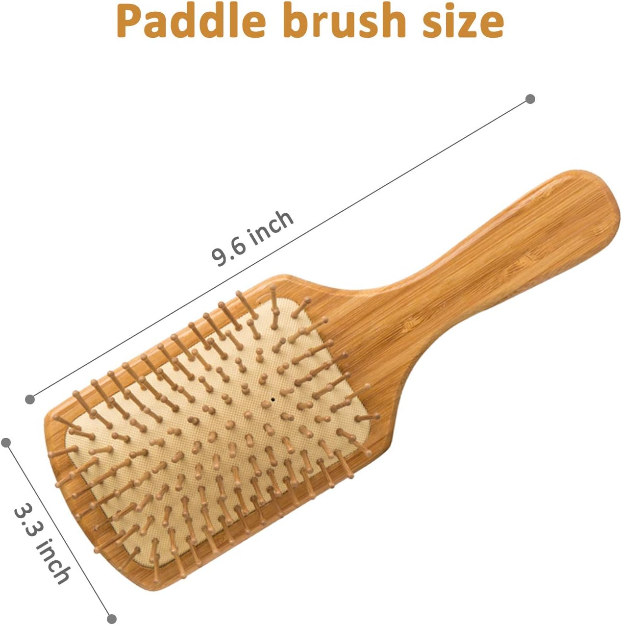 Paddle Brush, Hair Brush, Made of Pure Natural Bamboo, No Paint Coating, Massage the Scalp While Combing Hair to Promote Blood Circulation, Prevent Static Electricity (1Pcs)