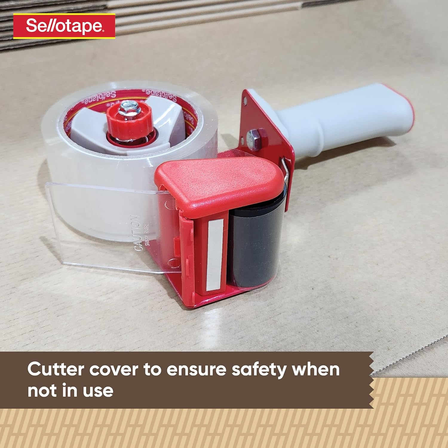 Sellotape Carton Sealer with Low Noise Dispenser, 48Mm X 50M Clear Packaging Tape, Ideal for Sealing, Packing, and Light-Duty Bundling - 6 Pack image number 4