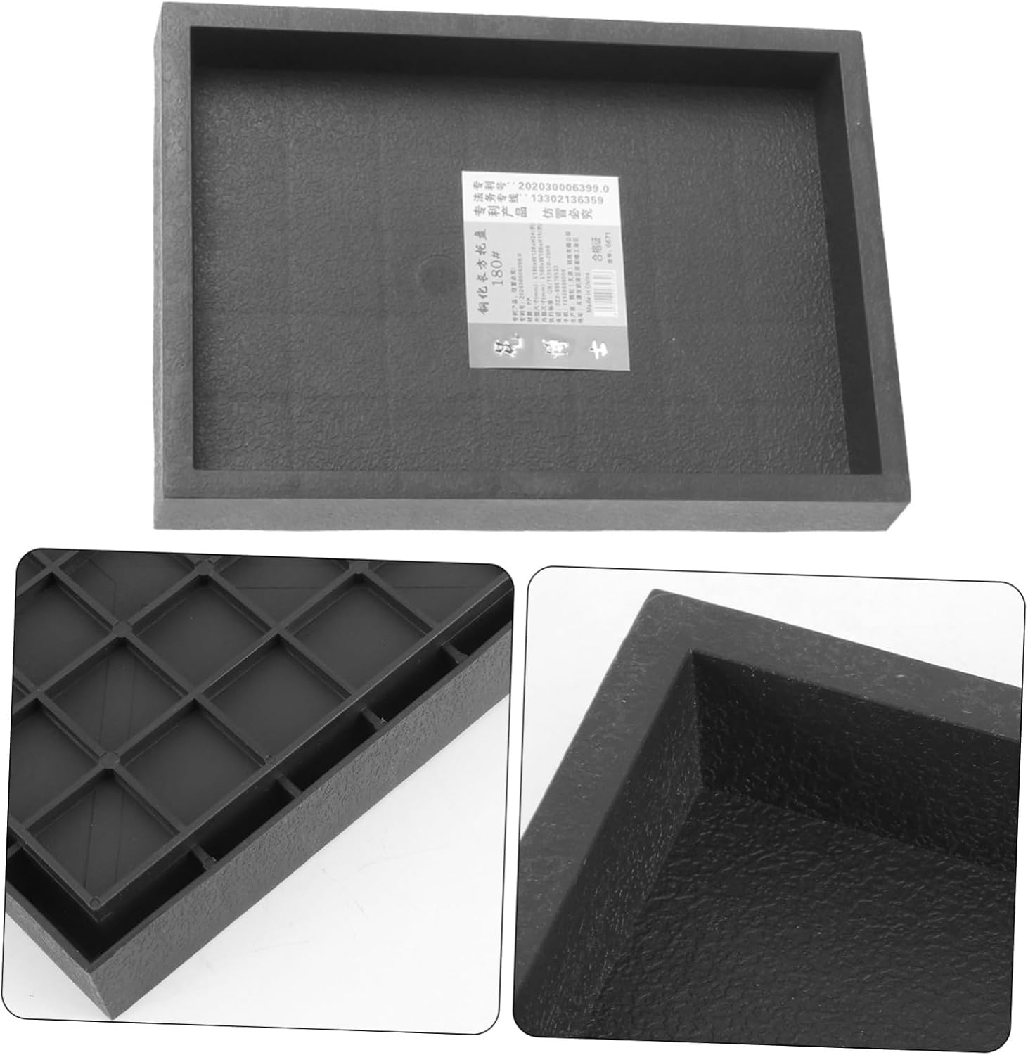 BCOATH 2Pcs Rectangular Flowerpot Trays for Indoor Gardening Thickened Deep Water Plates Base 18X12.8Cm for Easy Plant Care