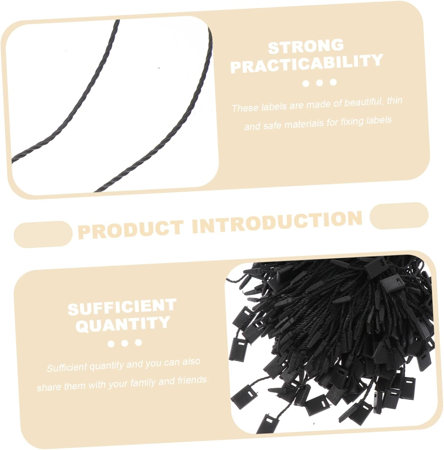 STOBOK 1000Pcs Garment Price Tag Fastener Strings for Crafting Shop Accessory and Home Decoration for Various Items and Daily Needs