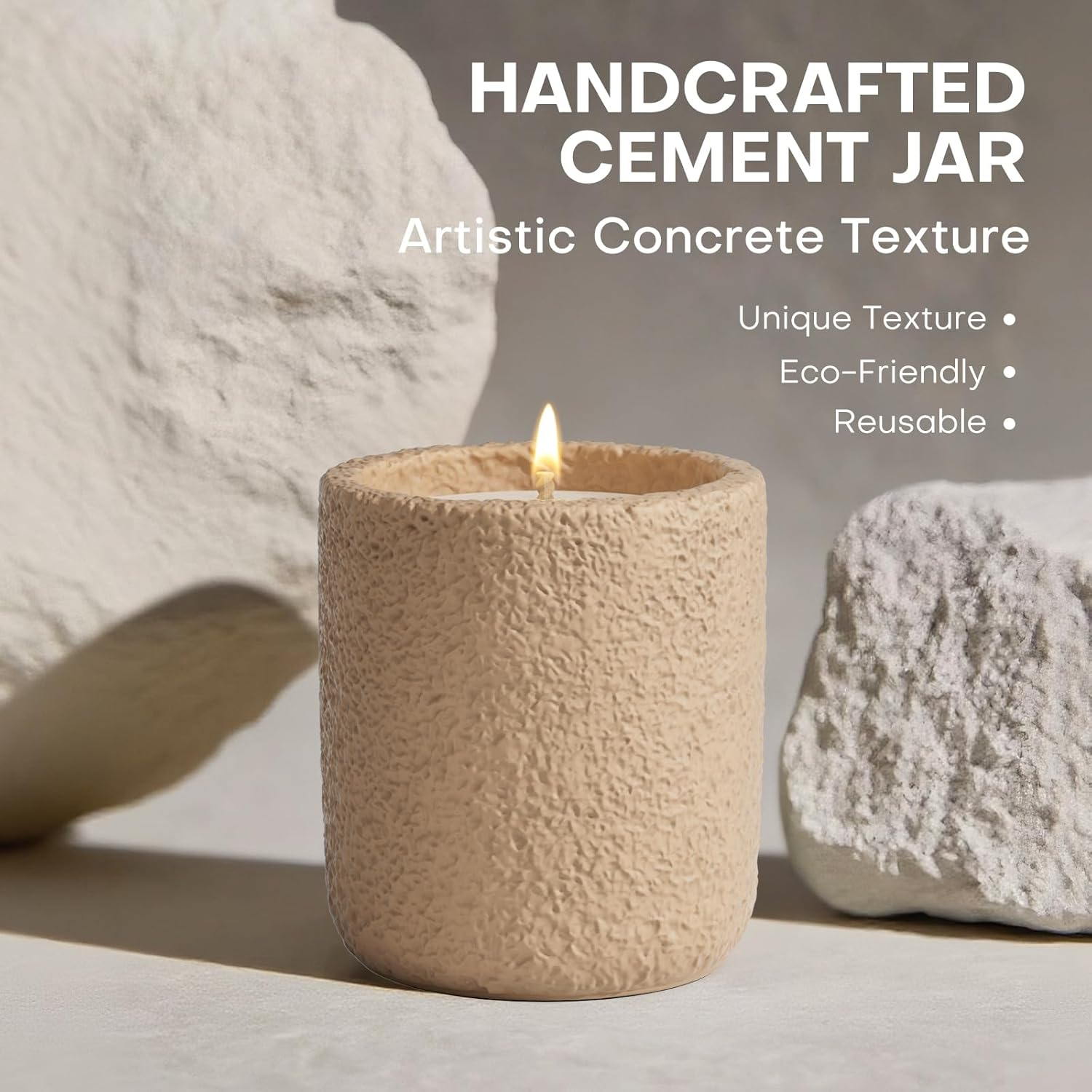 Jueone Scented Candles for Home, Natural Soy Wax Candle Gift, Non-Toxic Cement Jar Candles, Luxury Aromatherapy for Stress Relief, Highly Scented, Housewarming Gifts, Home Fragrance image number 2