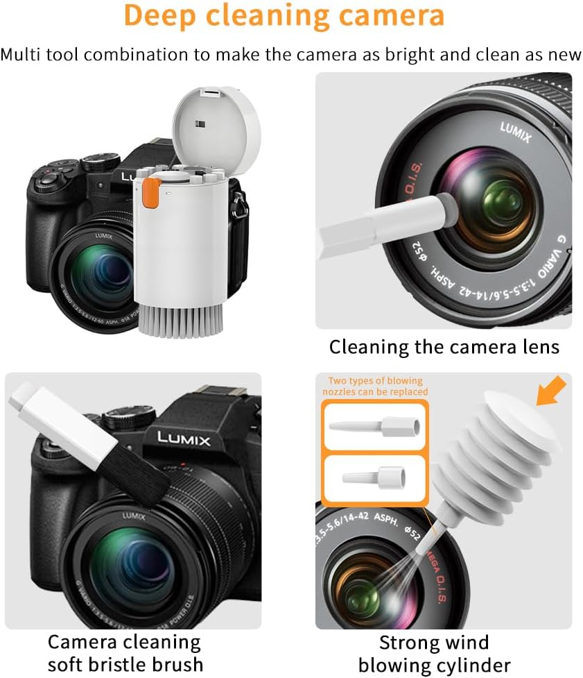 QUMOX 20-In-1 Multifunctional Electronic Cleaner Kit, Keyboard Cleaning Brush, Headphones Cleaner for Airpods, Laptop, Earbuds, Camera, and Phone Cleaning Tools image number 1