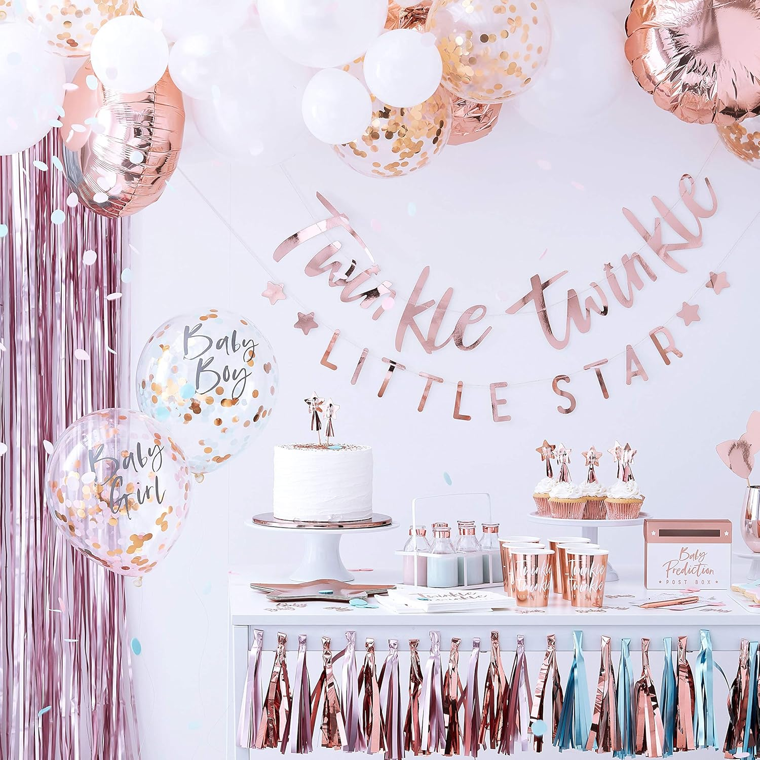 Ginger Ray Baby Shower Mummy to Be Sash, White/Rose Gold image number 1