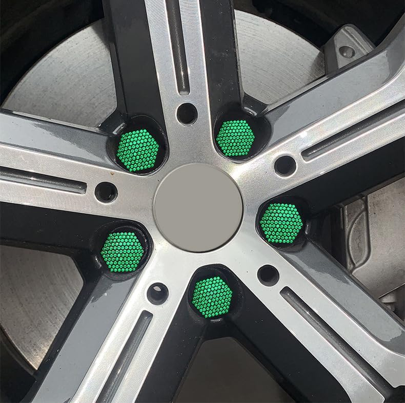 PTNKUIIY 21 Mm Car Nut Covers Wheel Nut Caps &ndash; Pack of 20 Bling Diamond Hexagonal Tyre Nut Covers Wheel Nut Cap with Removal Tool Wheel Bolt Caps Wheel Nut Cap Colourful image number 5