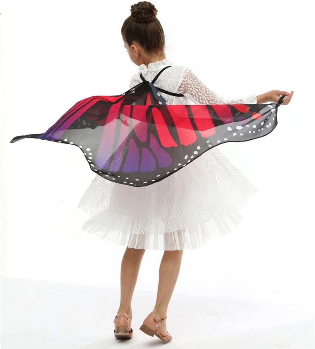 Costume Bay Kids Girls Butterfly Wings Cape Princess Scarf Fairy Wrap Cloak Shawl Book Week Halloween Costume Dress Up