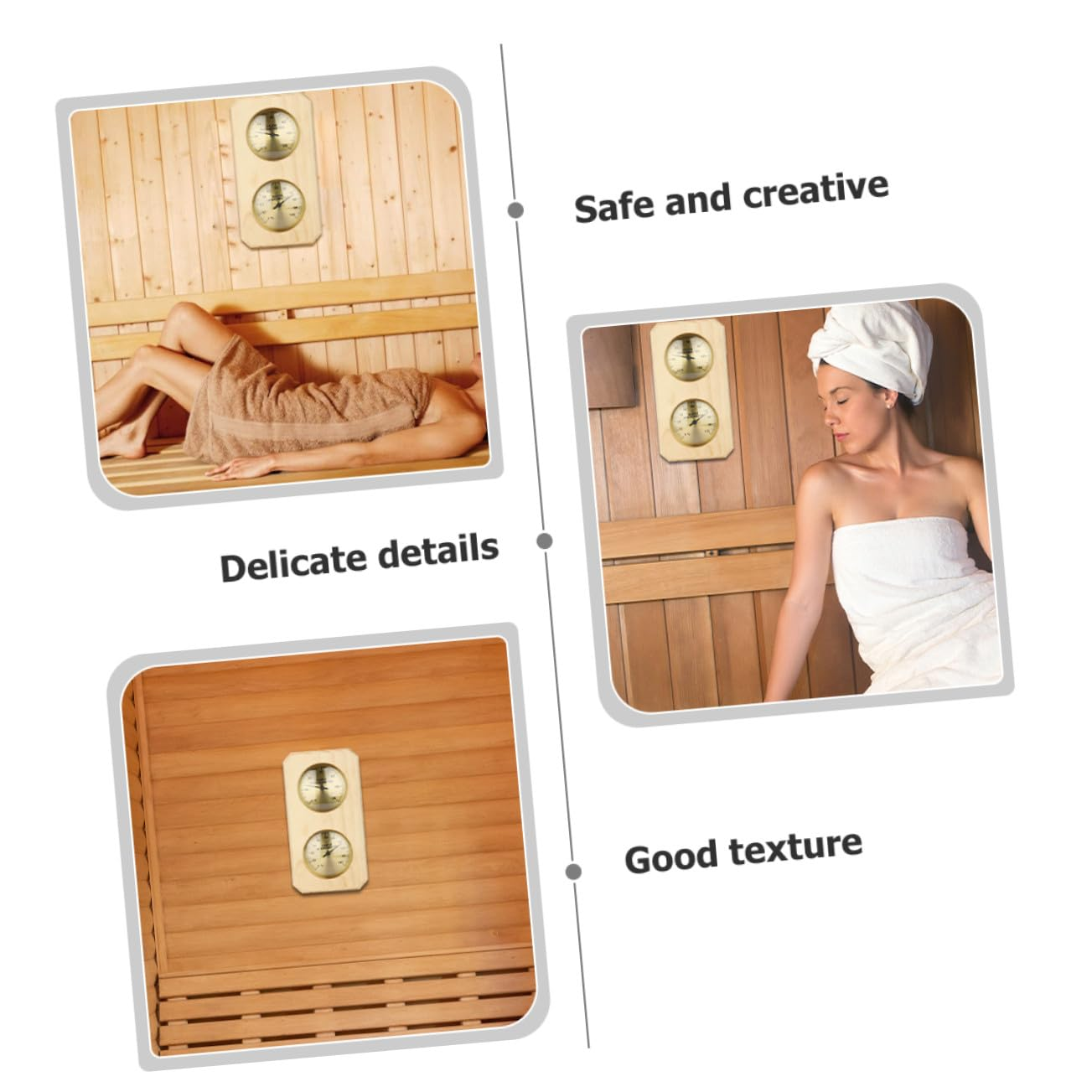 Gatuida Thermohygrometer for Sauna Accurate Indoor Humidity Temperature Gauge Simple Sauna Thermometer Measuring Tool for Daily Use image number 5