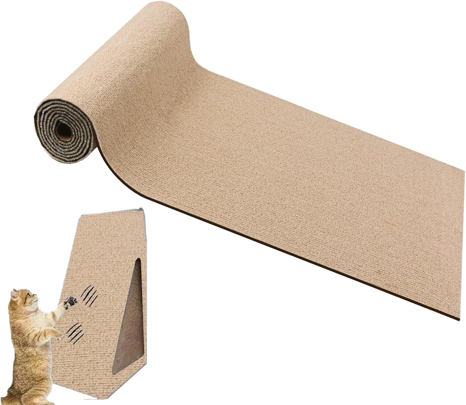 Cat Scratch Mat | Cat Scratching Mat Scratch Rug - Trimmable Cat Scratching Post Carpet, Climbing Cat Scratcher Mat for Cats Pets, Small Medium image number 6
