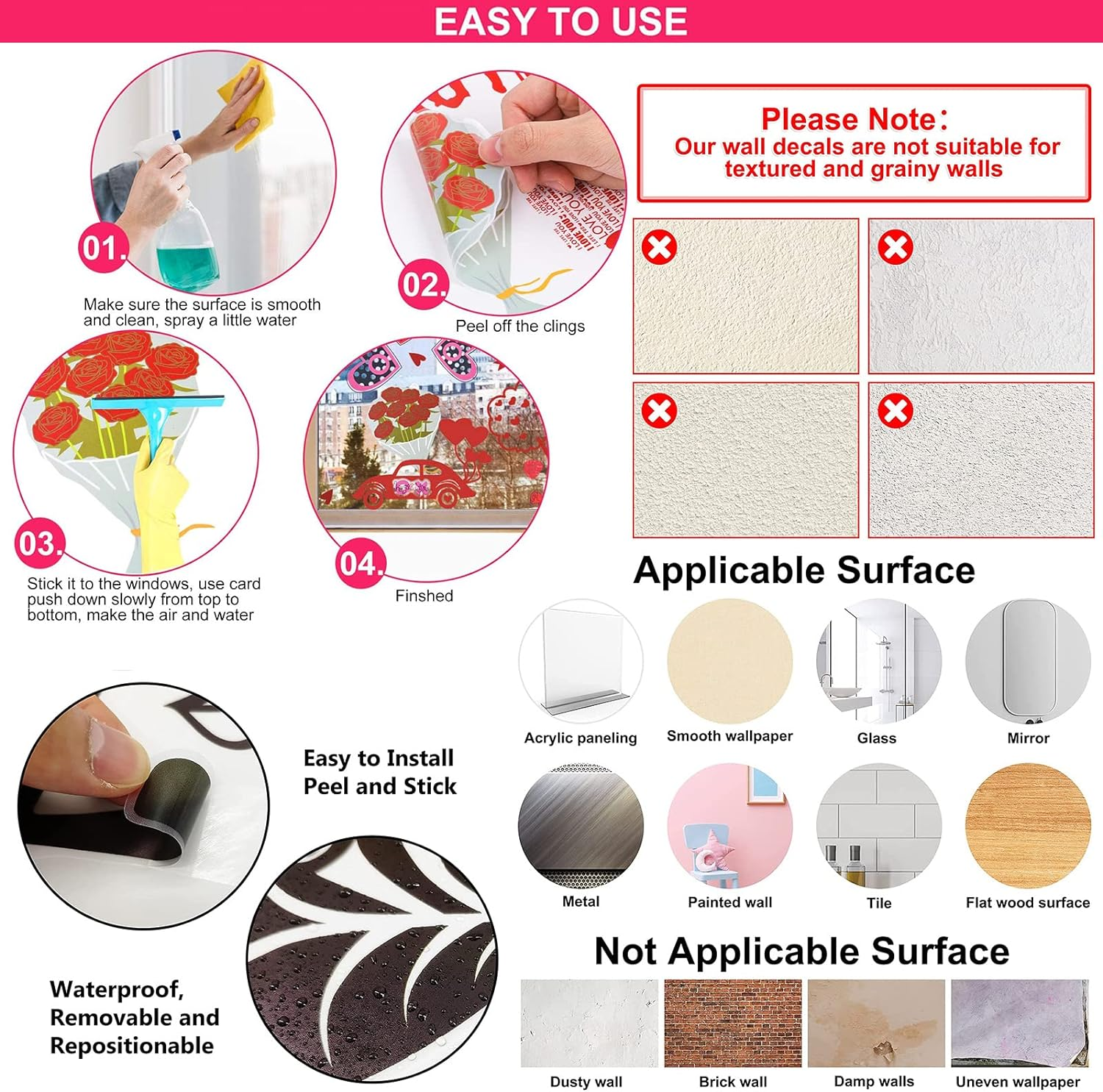 Safari Elephant Tree Wall Decals Peel and Stick Giraffe Stickers Jungle Nursery Wallpaper Boho Rainbow Baby Room Wall Decor - Multi image number 5