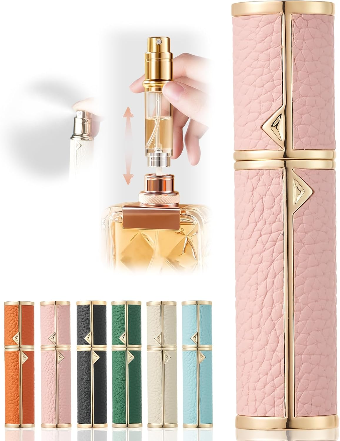 Perfume Atomizer Refillable,Empty Portable Cologne Dispenser,Mini Aftershave Sprayer for Men and Women 5ML (Pink) - Custom Made, X-Flash image number 2