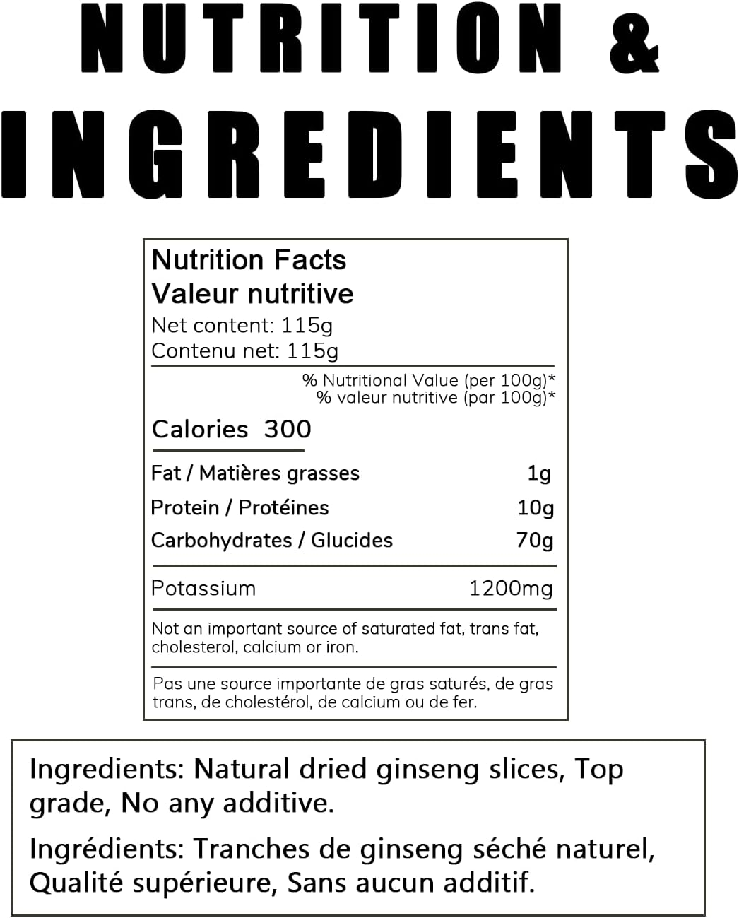 Tooget Ginseng Slices, 4 OZ Sliced Ginseng Root by Hand Picked for Soup, Tea, Congee to Promote Good Health - Men and Women image number 3