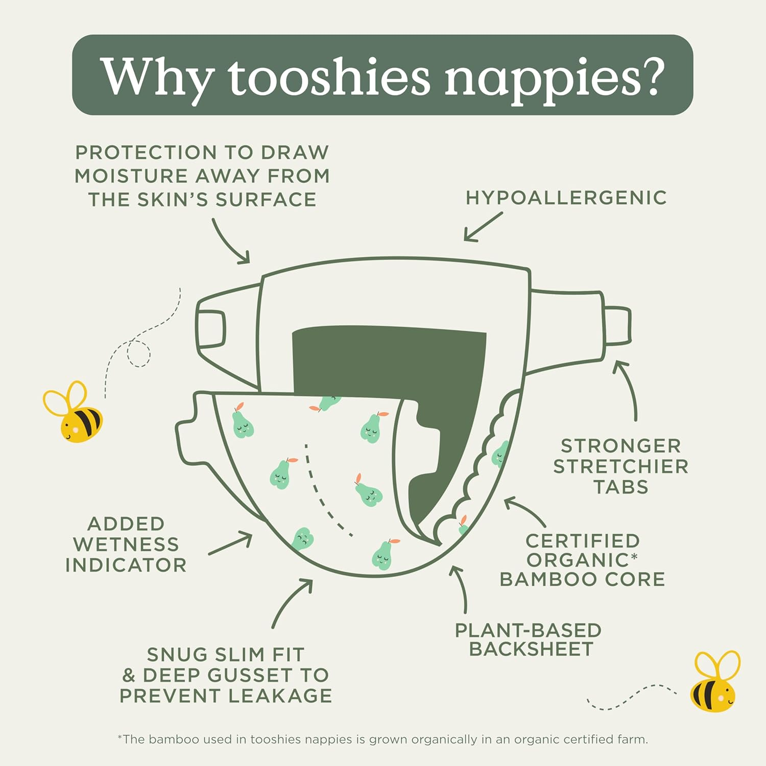 Tooshies Nappies Size 1 Newborn 3-5Kg 52 Pack image number 2