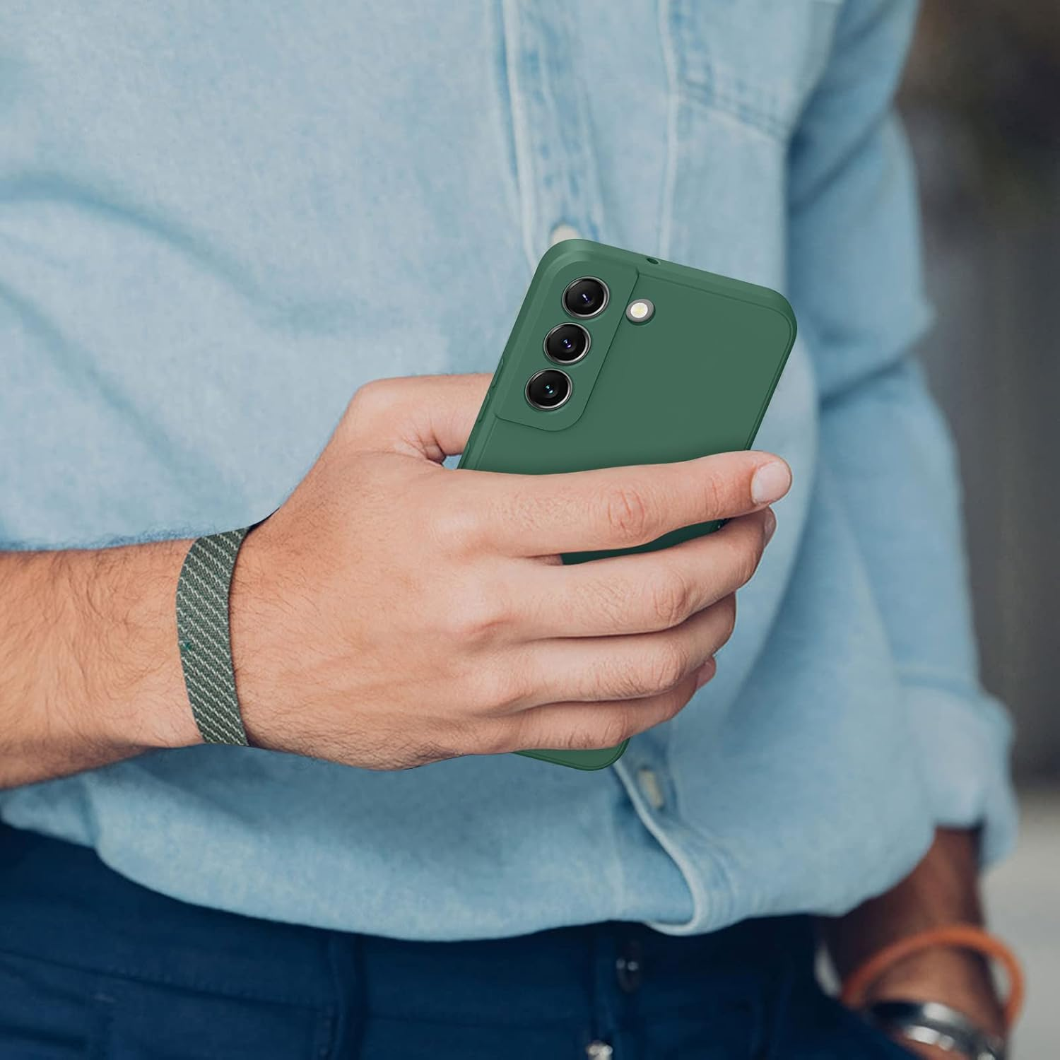 Silicone Case for Samsung Galaxy S22 Case(2022 Release), Silky-Soft Touch Gel Rubber Cover, Full Protective Case Shockproof Liquid Bumper Cover for Galaxy S22 Case 6.1 Inch - Light Green image number 3