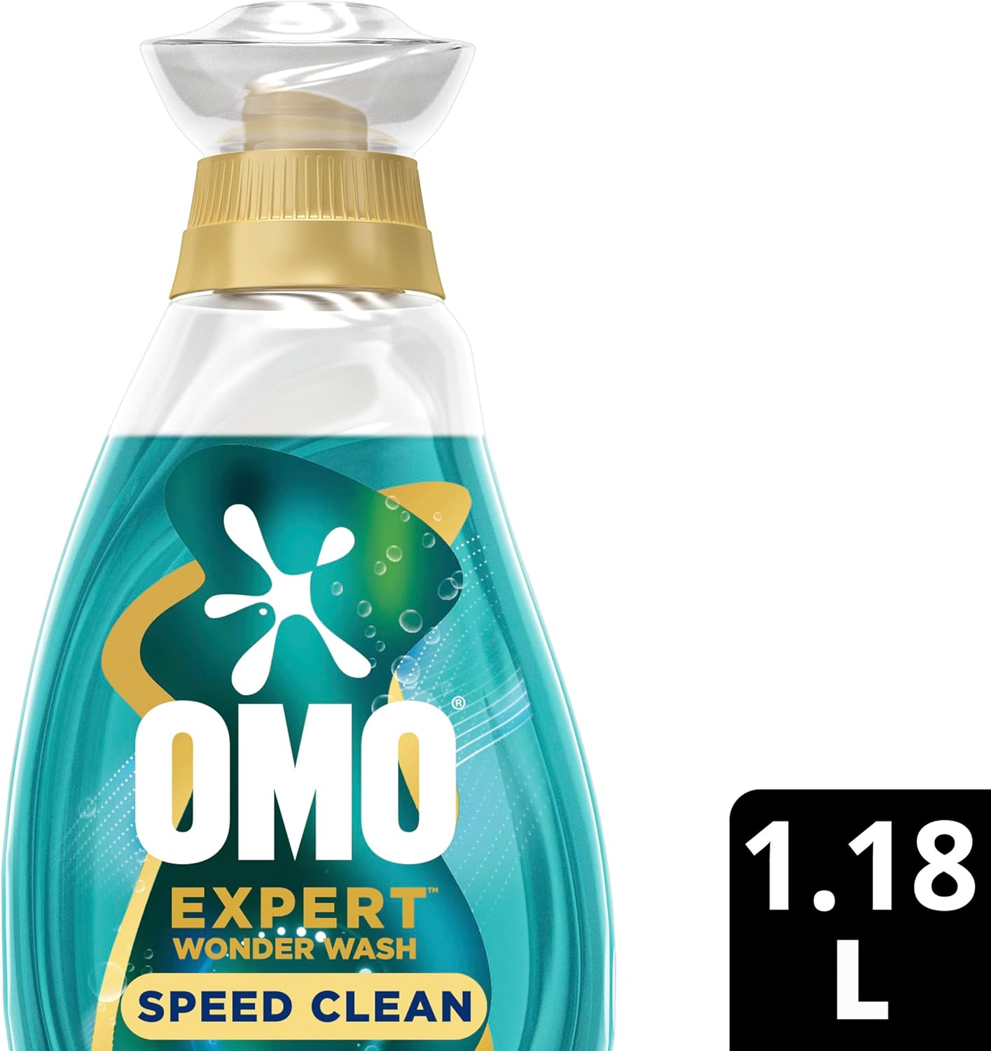 Omo Expert Wonder Wash Speed Clean Laundry Detergent Liquid 1.18L image number 3