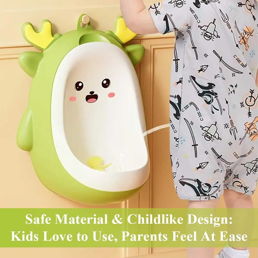 Training Urinal,Cute Dinosaur Urinary Device,Cartoon Design,Wall-Mounted Urinal Pool,Easy Stress Free to Sensual Training Urinoir,Send Hooks, Brushes and Duck Tap Extenders image number 1