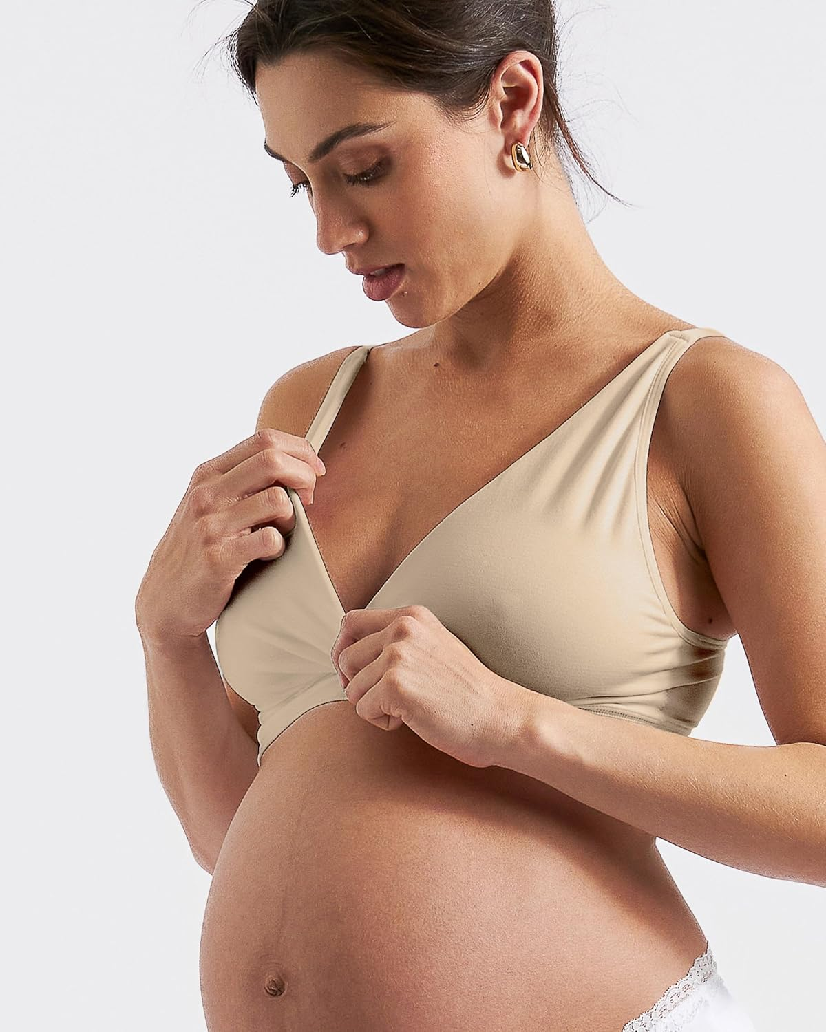 Ripe Maternity Seamless Nursing Bralette Natural image number 3