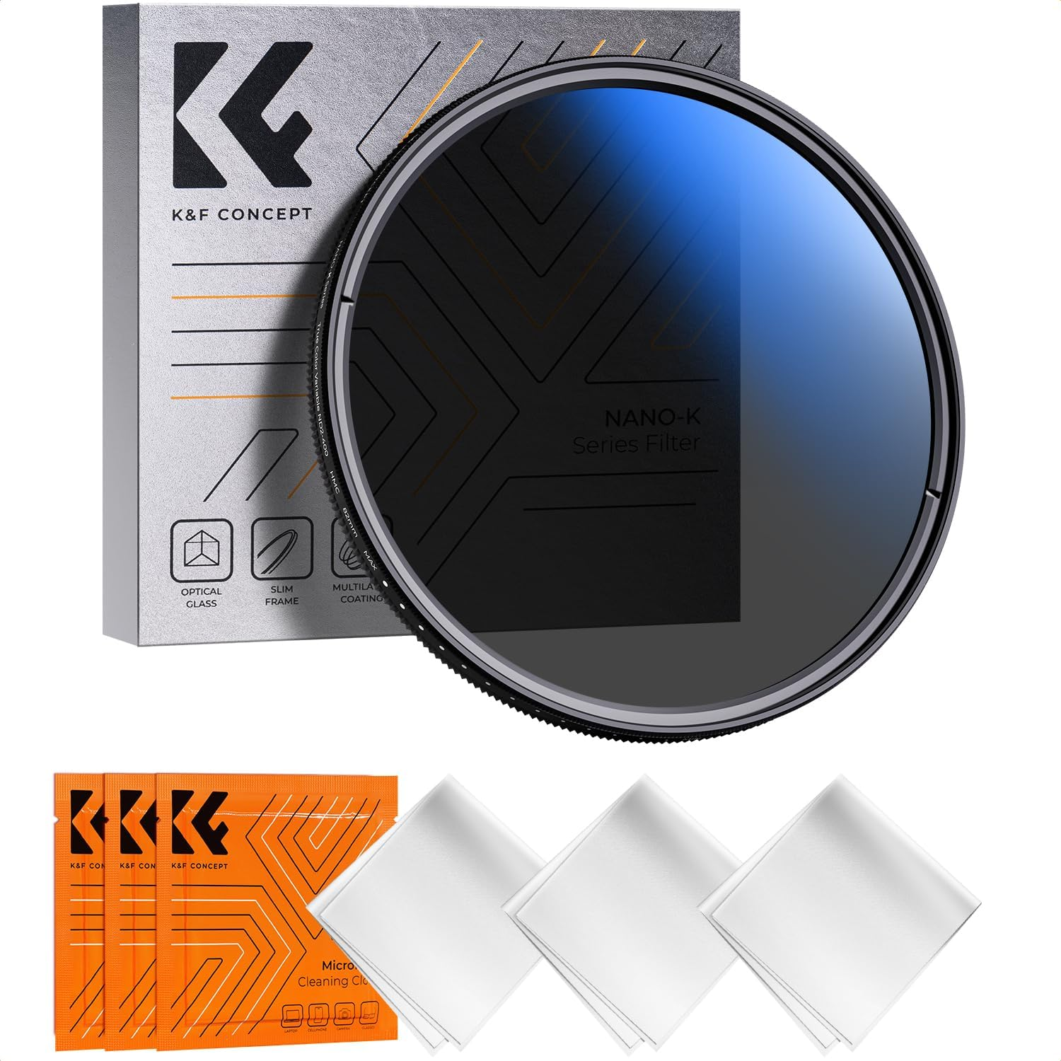K&F CONCEPT 40.5Mm True Color Variable ND2-400 (1-9 Stops) ND Lens Filter Adjustable Neutral Density Filter with 18 Multi-Layer Coatings for Camera Lens (K-Series)